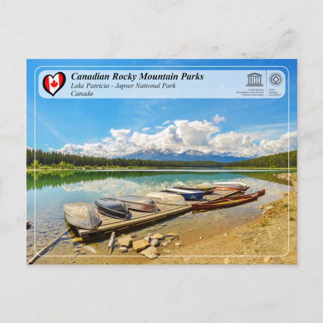 UNESCO WH- Jasper-Nationalpark Postkarte (Vorderseite)