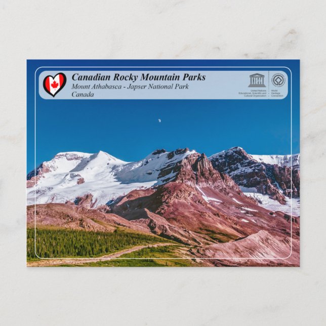 UNESCO WH- Jasper-Nationalpark Postkarte (Vorderseite)