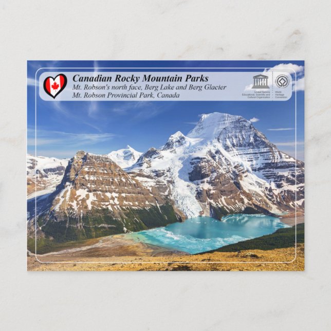 UNESCO WH- Mount Robson Provincial Park Postkarte (Vorderseite)