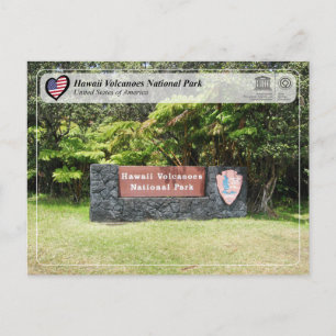 UNESCO WH- Nationale Postkarte der Hawaii-Vulkane