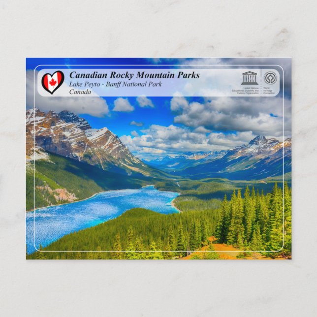 UNESCO WH- Nationalpark Banff Postkarte (Vorderseite)