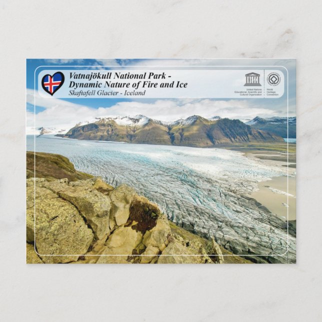 UNESCO WH- Nationalpark Vatnajökull Postkarte (Vorderseite)