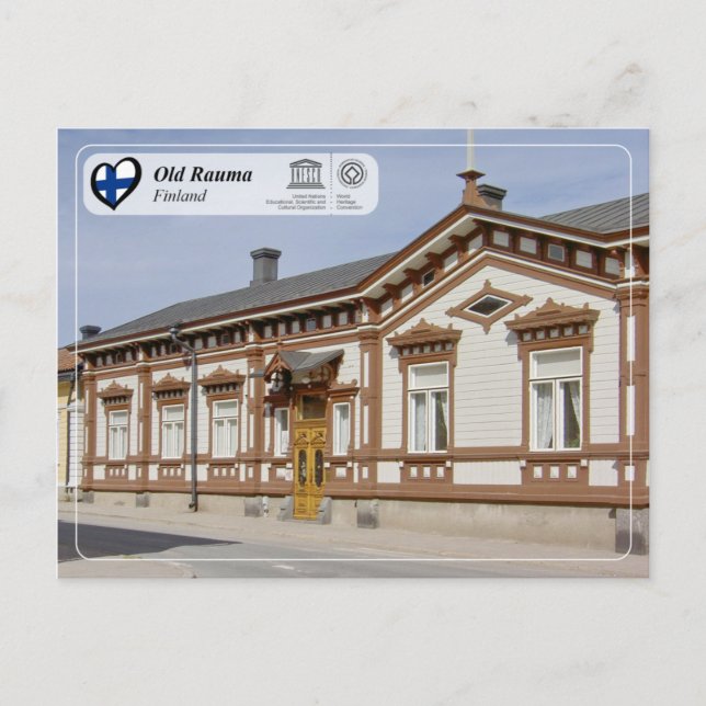 UNESCO WH- Old Rauma Postkarte (Vorderseite)
