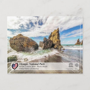 UNESCO WH- Olympischer Nationalpark - Rialto Beach Postkarte