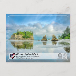 UNESCO WH- Olympischer Nationalpark - Ruby Beach Postkarte