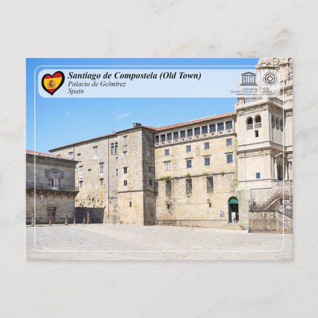 UNESCO WH- Palacio de Gelmírez Postkarte (Vorderseite)