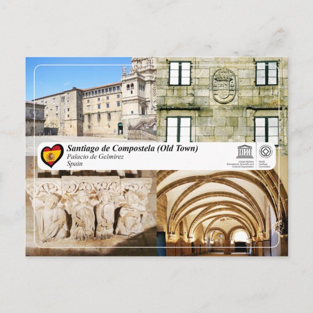 UNESCO WH- Palacio de Gelmírez Postkarte (Vorderseite)