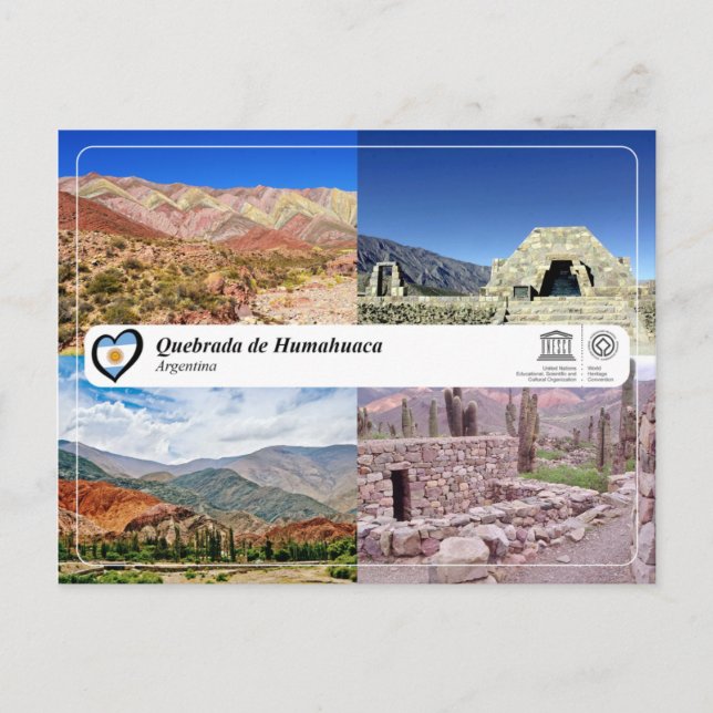 UNESCO WH- Quebrada de Humahuaca Postkarte (Vorderseite)
