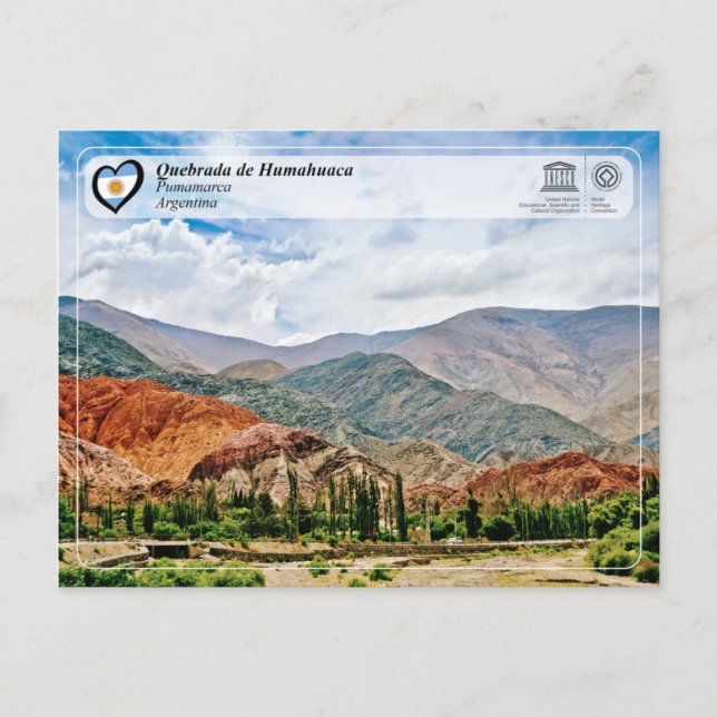 UNESCO WH- Quebrada de Humahuaca Postkarte (Vorderseite)