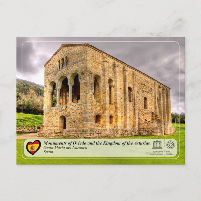 UNESCO WH- Santa María del Naranco Postkarte (Vorderseite)