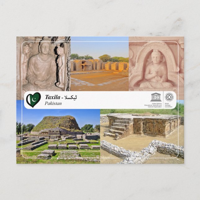 UNESCO WH- Taxila - ٹ ی ك س ل ا Postkarte (Vorderseite)