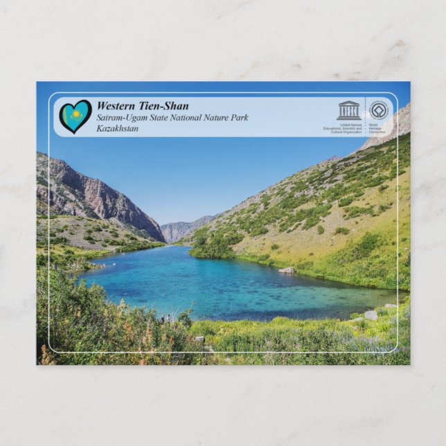 UNESCO WH- Western Tien-Shan - Sairam-Ugam Postkarte (Vorderseite)