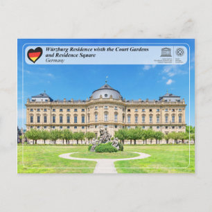 UNESCO WH- Würzburg Residenz Postkarte