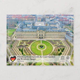 UNESCO WH- Würzburg Residenz Postkarte