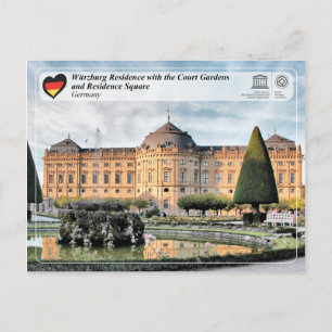 UNESCO WH- Würzburg Residenz Postkarte