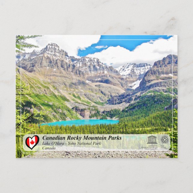 UNESCO WH- Yoho Nationalpark Postkarte (Vorderseite)