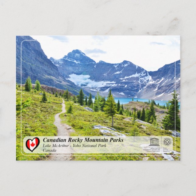 UNESCO WH- Yoho Nationalpark Postkarte (Vorderseite)