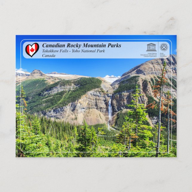 UNESCO WH- Yoho Nationalpark Postkarte (Vorderseite)