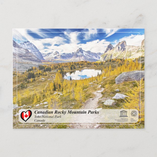 UNESCO WH- Yoho Nationalpark Postkarte (Vorderseite)