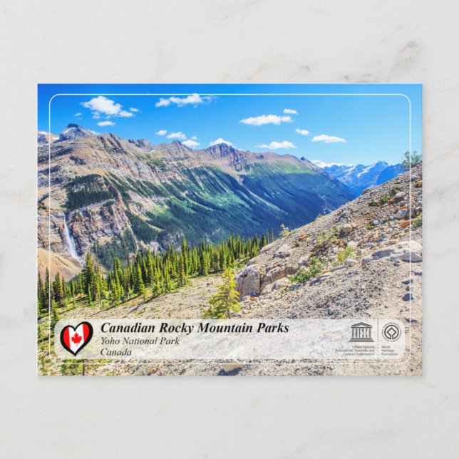 UNESCO WH- Yoho Nationalpark Postkarte (Vorderseite)