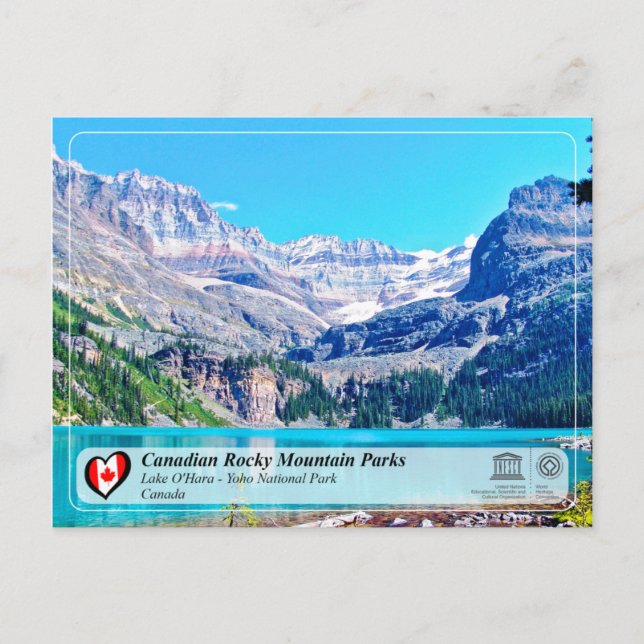 UNESCO WH- Yoho Nationalpark Postkarte (Vorderseite)