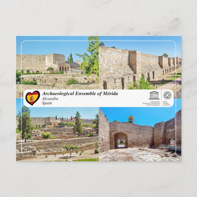 UNESCO WHS - Alcazaba von Mérida Postkarte (Vorderseite)