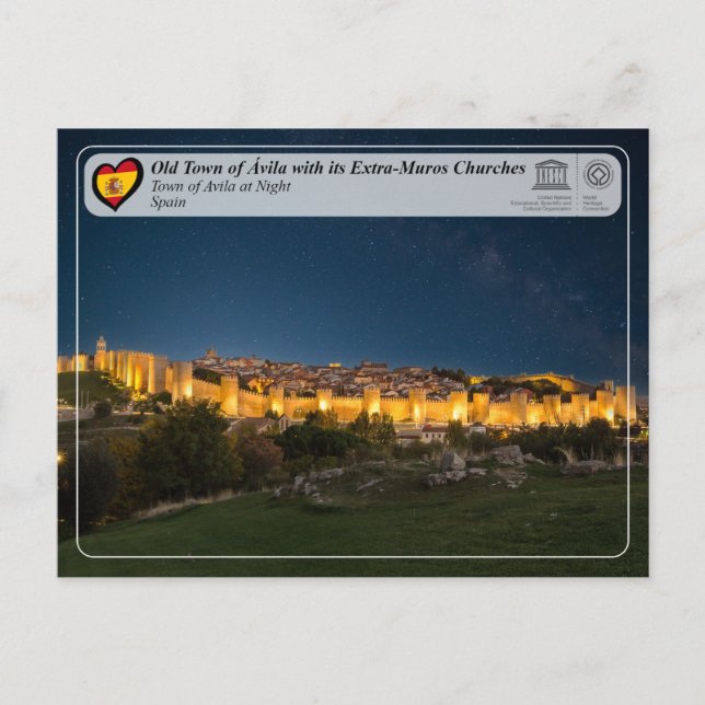 UNESCO WHS - Altstadt von Ávila und ihre Mauern Postkarte (Vorderseite)