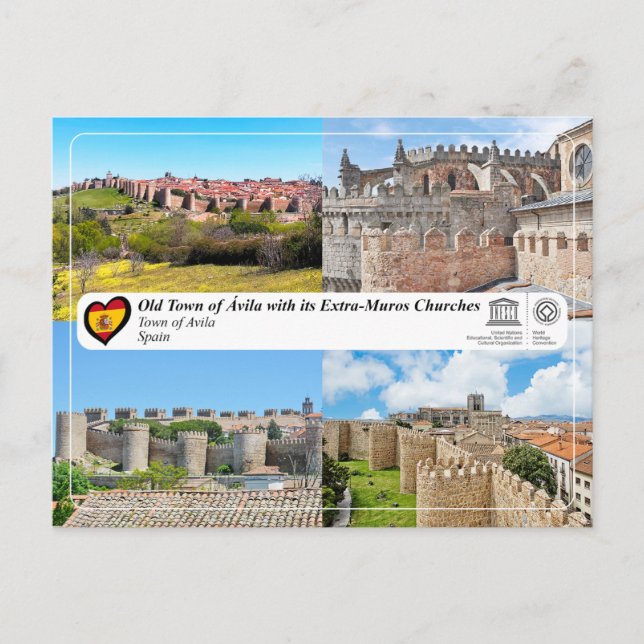 UNESCO WHS - Altstadt von Ávila und ihre Mauern Postkarte (Vorderseite)