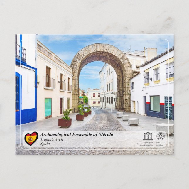 UNESCO WHS - Arco de Trajano de Mérida Postkarte (Vorderseite)