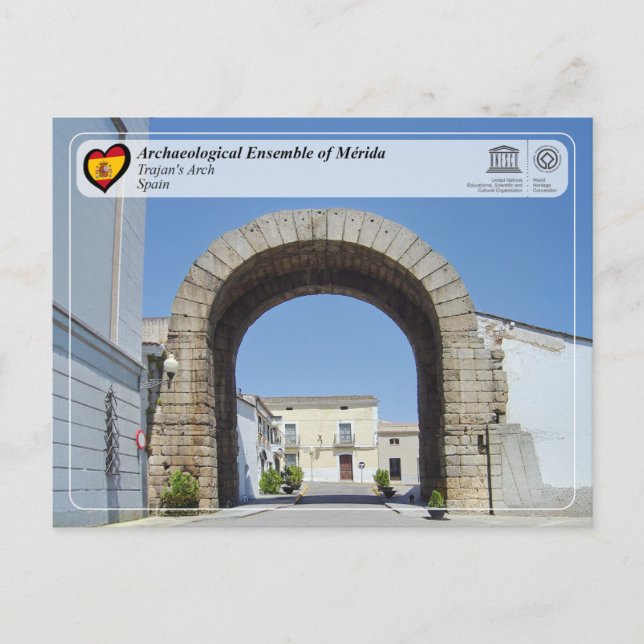 UNESCO WHS - Arco de Trajano de Mérida Postkarte (Vorderseite)