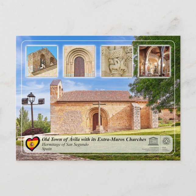 UNESCO WHS - Ávila - Hermitage von San Segundo Postkarte (Vorderseite)