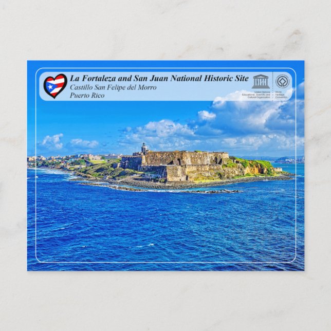 UNESCO WHS - Castillo San Felipe del Morro Postkarte (Vorderseite)