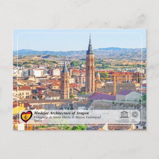 UNESCO WHS - Colegiata de Santa María la Mayor Postkarte (Vorderseite)