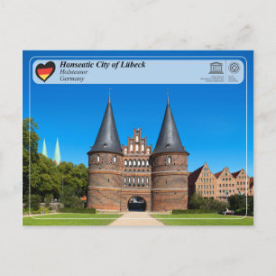 UNESCO WHS - Hansestadt Lübeck - Holstentor Postkarte