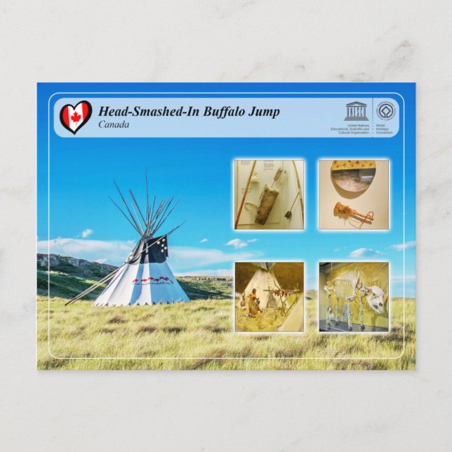 UNESCO WHS - Head-Smashed-in Buffalo Jump Postkarte (Vorderseite)