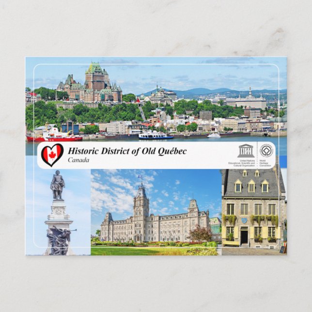 UNESCO WHS - Historischer Bezirk von Old Québec Postkarte (Vorderseite)