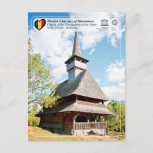 UNESCO WHS - Holzkirchen in Barsana Postkarte