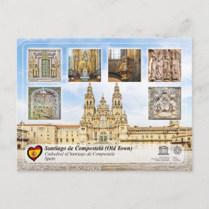 UNESCO WHS - Kathedrale von Santiago de Compostela Postkarte