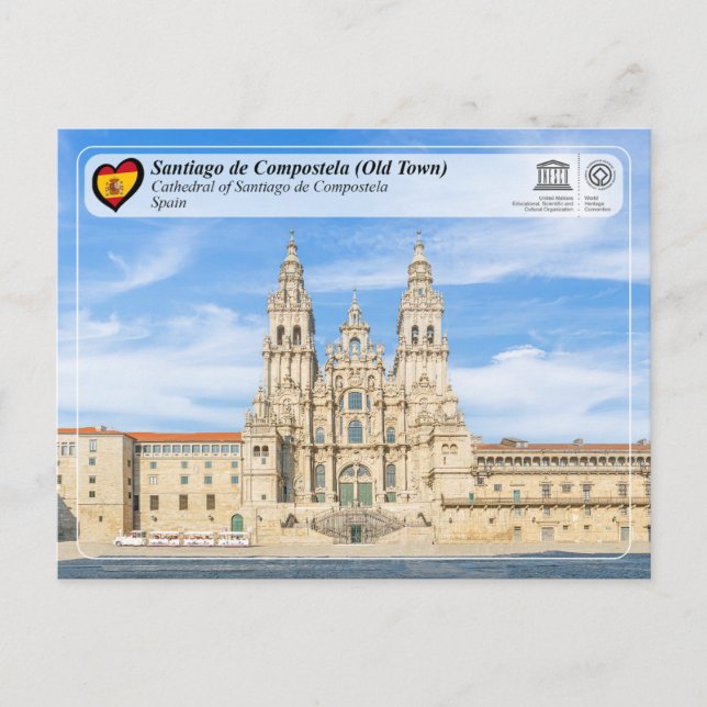 UNESCO WHS - Kathedrale von Santiago de Compostela Postkarte (Vorderseite)