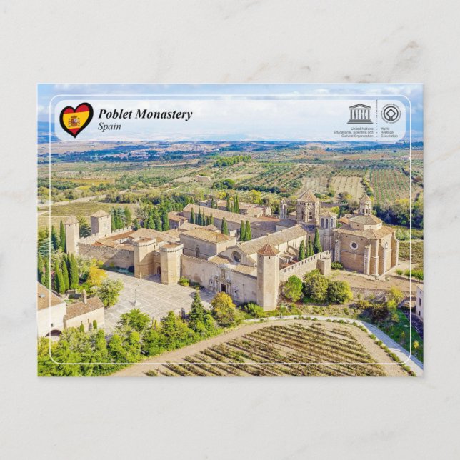 UNESCO WHS - Kloster Poblet Postkarte (Vorderseite)