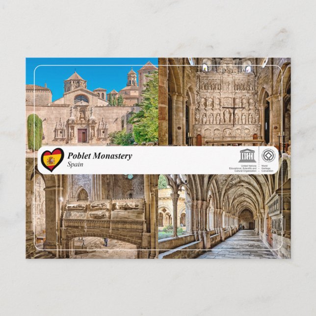 UNESCO WHS - Kloster Poblet Postkarte (Vorderseite)