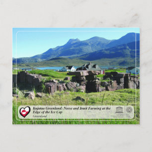 UNESCO WHS - Kujataa Grönland - Anbaufläche Postkarte