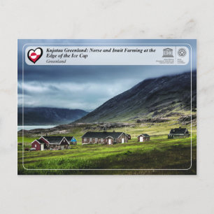 UNESCO WHS - Kujataa Grönland - Anbaufläche Postkarte