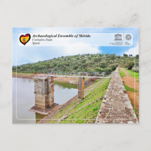 UNESCO - WHS - Mérida - Cornalvo-Staudamm Postkarte