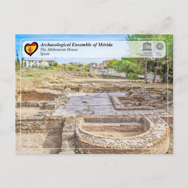 UNESCO - WHS - Mérida - Das Mithräum-Haus Postkarte (Vorderseite)
