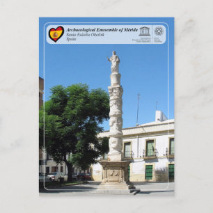 UNESCO WHS - Mérida - Obelisk Santa Eulalia Postkarte