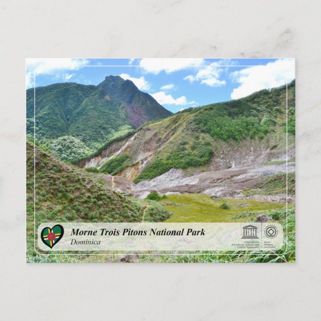 UNESCO WHS - Morne Trois Pitons Nationalpark Postkarte (Vorderseite)