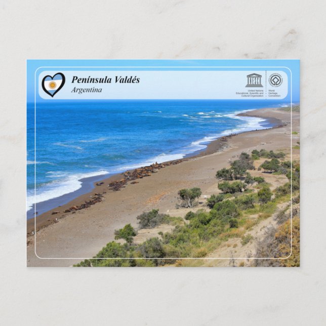 UNESCO WHS - Península Valdés Postkarte (Vorderseite)