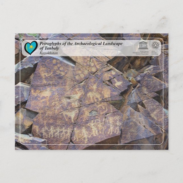 UNESCO WHS - Petroglyphen von Tanbaly Postkarte (Vorderseite)