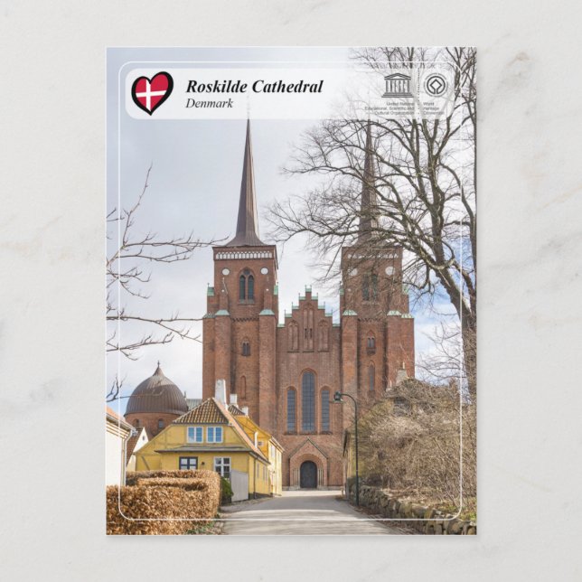 UNESCO WHS - Roskilde Kathedrale Postkarte (Vorderseite)